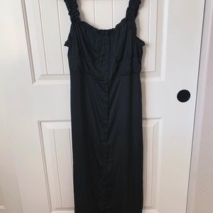 Free People olive green satin dress new with tags